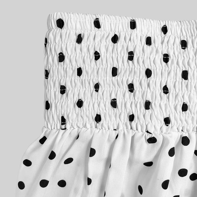 👗 50% OFF NOW! ⚫ Women's Off-Shoulder Polka Dot 2-Piece Set – Flirty top & matching shorts – lightweight & perfect for summer parties, vacations or beach days 🌊